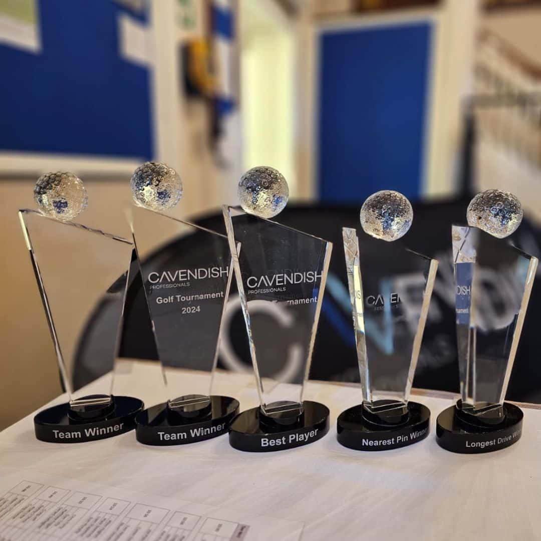 cavendish professionals golf day trophies