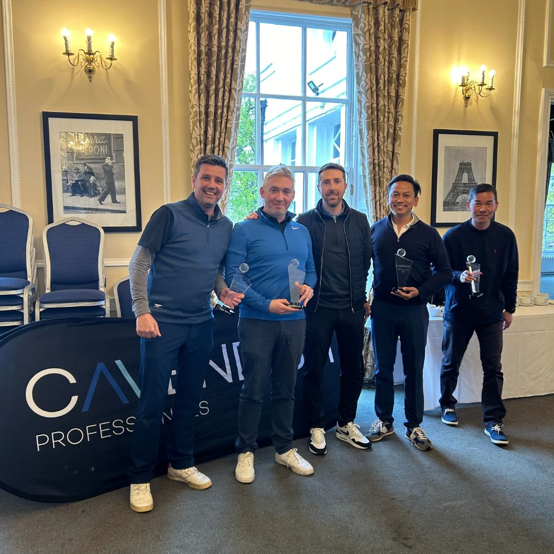 winning team at golf day