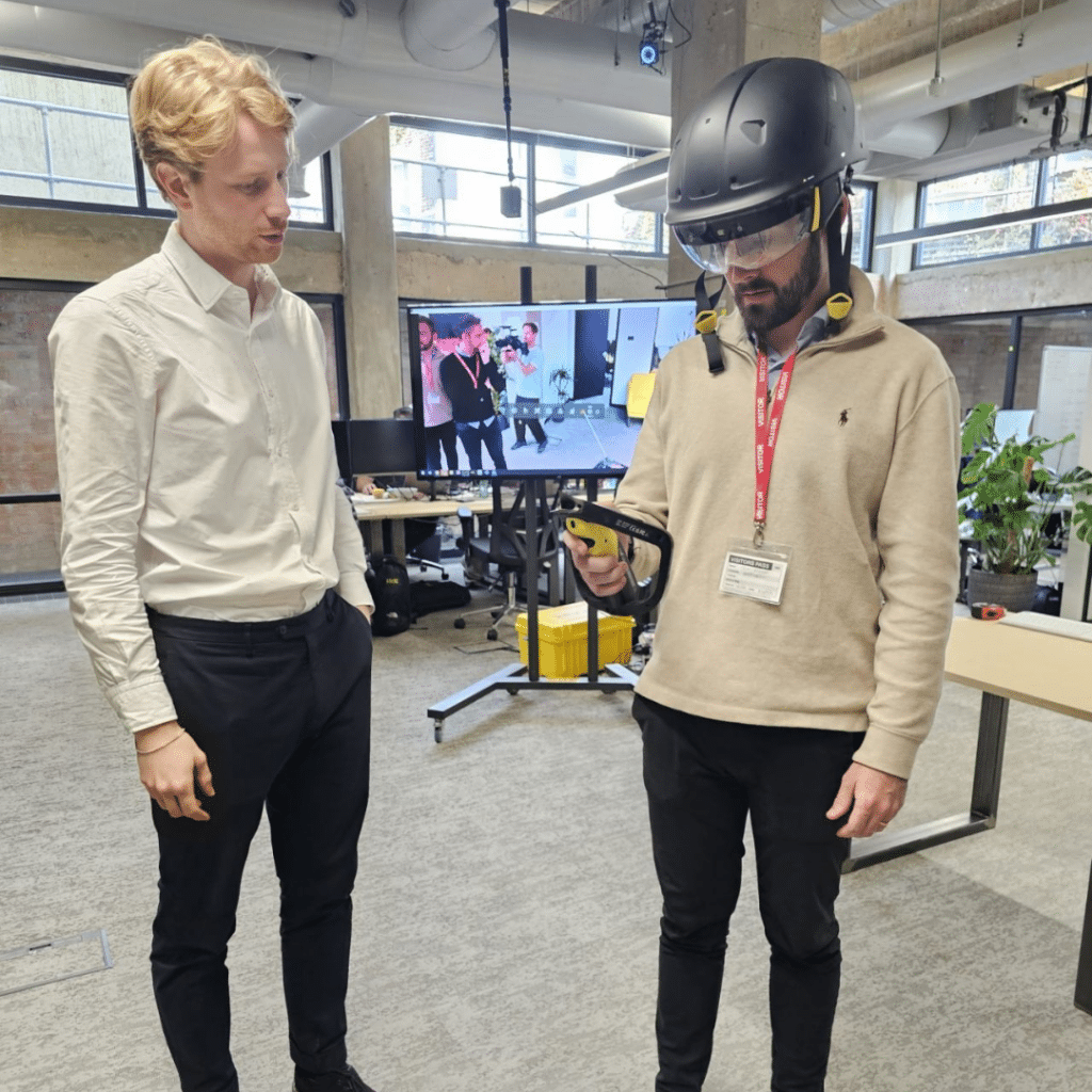 tom using vr headset tom using vr headset